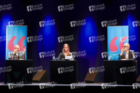 Esther Schweins, Dietmar Bär und Thomas Böhm auf der lit.Cologne 2025 in Köln