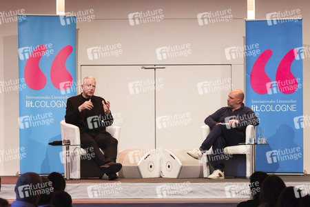 Alexander Herrmann und Miguel Calero auf der lit.Cologne 2025 in Köln