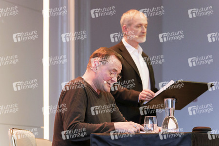 Devid Striesow und Paul Ingendaay  auf der lit.Cologne 2025 in Köln