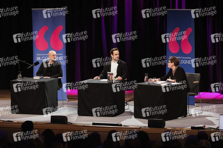 Joël Dicker und Christian Berkel auf der lit.Cologne 2025 in Köln