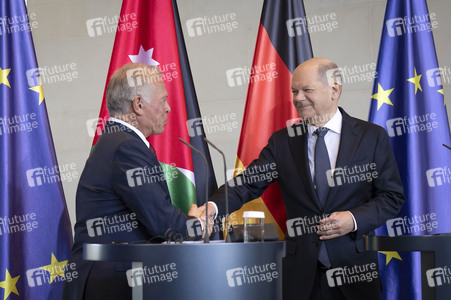 Empfang des Königs von Jordanien im Bundeskanzleramt in Berlin