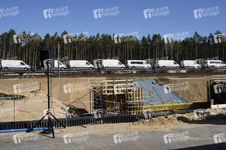 Spatenstich für den neuen Bahnhof Fangschleuse in Grünheide