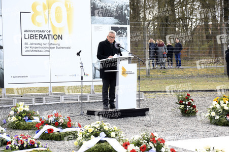 Kranzniederlegung zum 80. Jahrestag der Befreiung des Konzentrationslagers Buchenwald