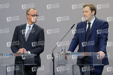 Pressekonferenz von CDU, CSU und SPD in Berlin