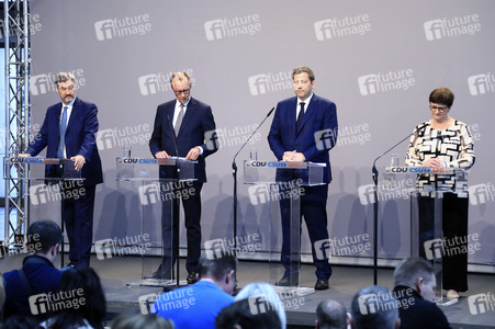 Pressekonferenz von CDU, CSU und SPD in Berlin