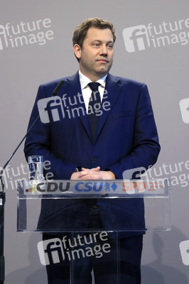 Pressekonferenz von CDU, CSU und SPD in Berlin