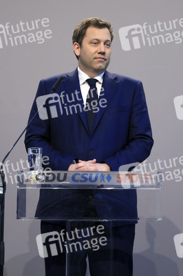 Pressekonferenz von CDU, CSU und SPD in Berlin