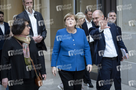 Radioshow mit Angela Merkel in Berlin