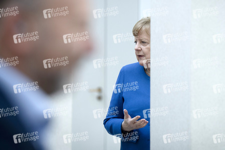 Radioshow mit Angela Merkel in Berlin