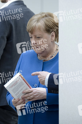 Radioshow mit Angela Merkel in Berlin