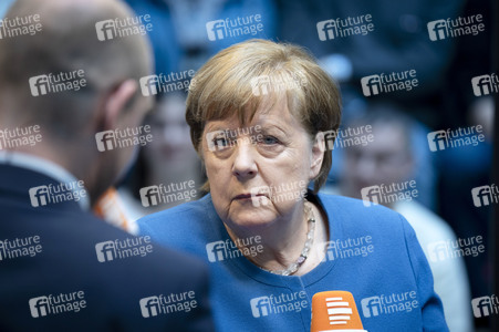 Radioshow mit Angela Merkel in Berlin