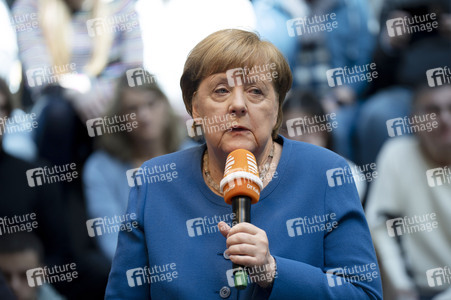Radioshow mit Angela Merkel in Berlin