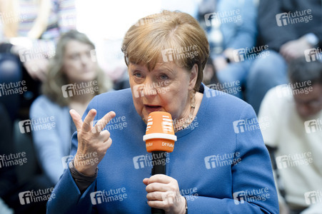 Radioshow mit Angela Merkel in Berlin