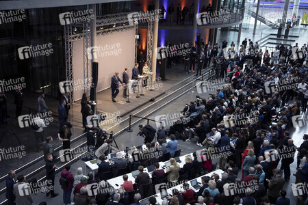 Pressekonferenz von CDU, CSU und SPD in Berlin