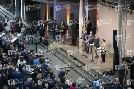 Pressekonferenz von CDU, CSU und SPD in Berlin