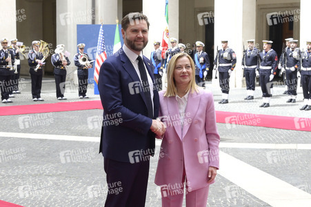 Giorgia Meloni empfängt  JD Vance in Rom