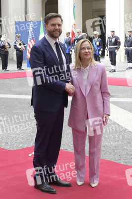 Giorgia Meloni empfängt  JD Vance in Rom