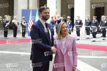 Giorgia Meloni empfängt  JD Vance in Rom