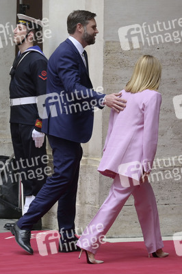 Giorgia Meloni empfängt  JD Vance in Rom