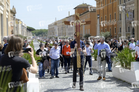 Trauer um Papst Franziskus in Rom