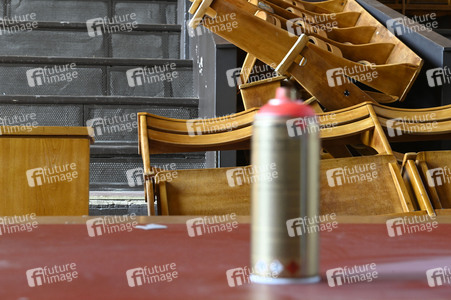 Schäden in Hörsaal der Humboldt-Universität nach propalästinensischen Protesten in Berlin
