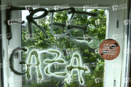 Schäden in Hörsaal der Humboldt-Universität nach propalästinensischen Protesten in Berlin