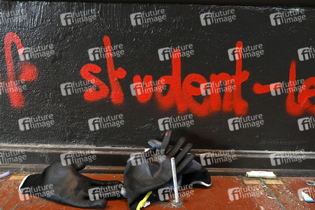 Schäden in Hörsaal der Humboldt-Universität nach propalästinensischen Protesten in Berlin