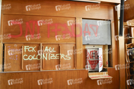Schäden in Hörsaal der Humboldt-Universität nach propalästinensischen Protesten in Berlin