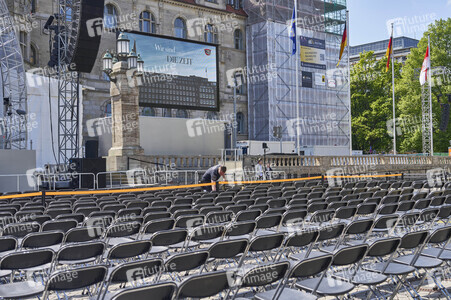 Vorbereitungen zum 39. Evengelischen Kirchentag in Hannover