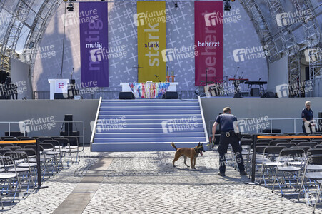 Vorbereitungen zum 39. Evengelischen Kirchentag in Hannover