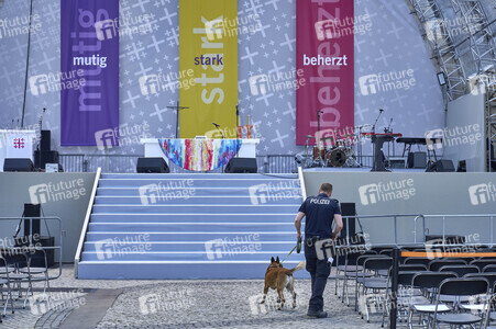 Vorbereitungen zum 39. Evengelischen Kirchentag in Hannover