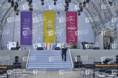 Vorbereitungen zum 39. Evengelischen Kirchentag in Hannover