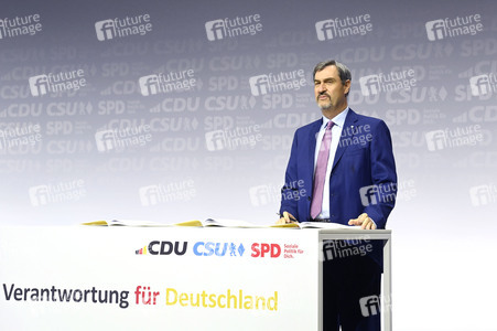 Unterzeichnung des Koalitionsvertrages zwischen CDU, CSU und SPD in Berlin