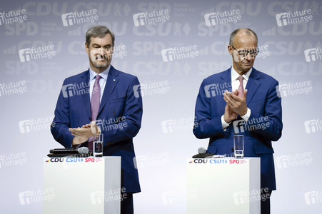 Unterzeichnung des Koalitionsvertrages zwischen CDU, CSU und SPD in Berlin