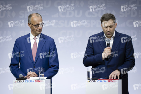 Unterzeichnung des Koalitionsvertrages zwischen CDU, CSU und SPD in Berlin