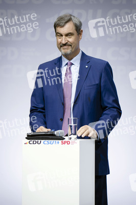 Unterzeichnung des Koalitionsvertrages zwischen CDU, CSU und SPD in Berlin