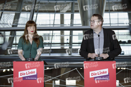 Pressestatement der Partei Die Linke in Berlin