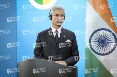 Pressekonferenz des indischen Außenministers und des deutschen Außenministers in Berlin