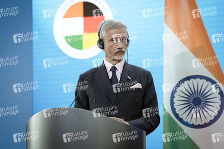 Pressekonferenz des indischen Außenministers und des deutschen Außenministers in Berlin