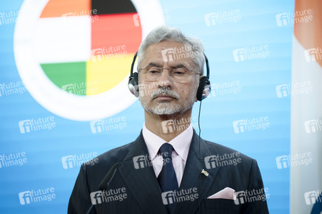 Pressekonferenz des indischen Außenministers und des deutschen Außenministers in Berlin