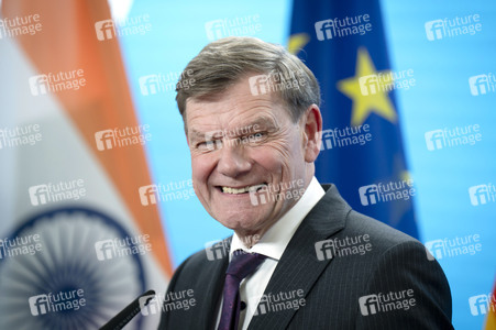 Pressekonferenz des indischen Außenministers und des deutschen Außenministers in Berlin