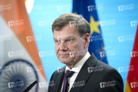 Pressekonferenz des indischen Außenministers und des deutschen Außenministers in Berlin