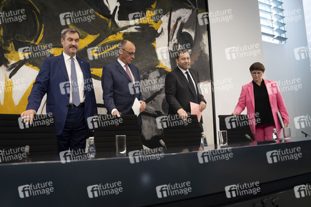 Pressekonferenz nach der ersten Sitzung des Koalitionsausschusses in Berlin
