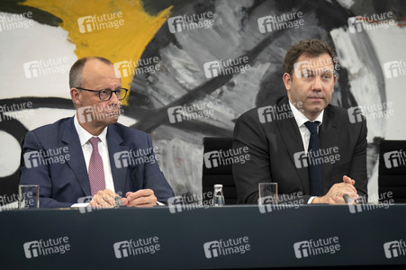 Pressekonferenz nach der ersten Sitzung des Koalitionsausschusses in Berlin