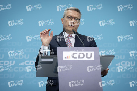 Pressekonferenz der CDU nach den Gremiensitzungen in Berlin