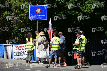 Grenzkontrollen an der deutsch-polnischen Grenze in Görlitz