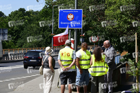 Grenzkontrollen an der deutsch-polnischen Grenze in Görlitz