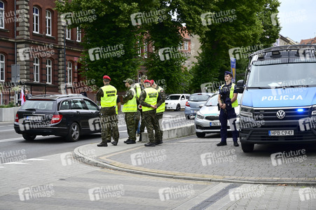 Grenzkontrollen an der deutsch-polnischen Grenze in Görlitz