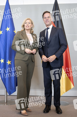 Bundestagspräsidentin Julia Klöckner und NATO-Generalsekretär Mark Rutte in Berlin