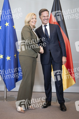 Bundestagspräsidentin Julia Klöckner und NATO-Generalsekretär Mark Rutte in Berlin